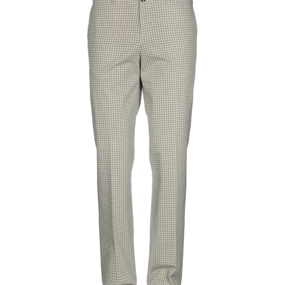 Dandi Made in Italy Beige Checkered Trousers/Pants
